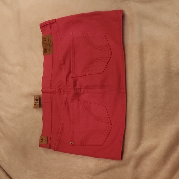 Hollister pink denim micro mini - Picture 3 of 5